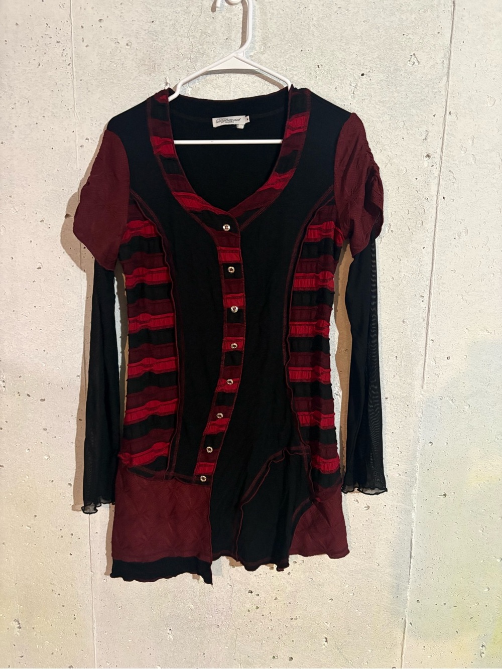 Dzhavael Couture Asymmetric Button Dress/Tunic Whimsigoth | Size: Medium